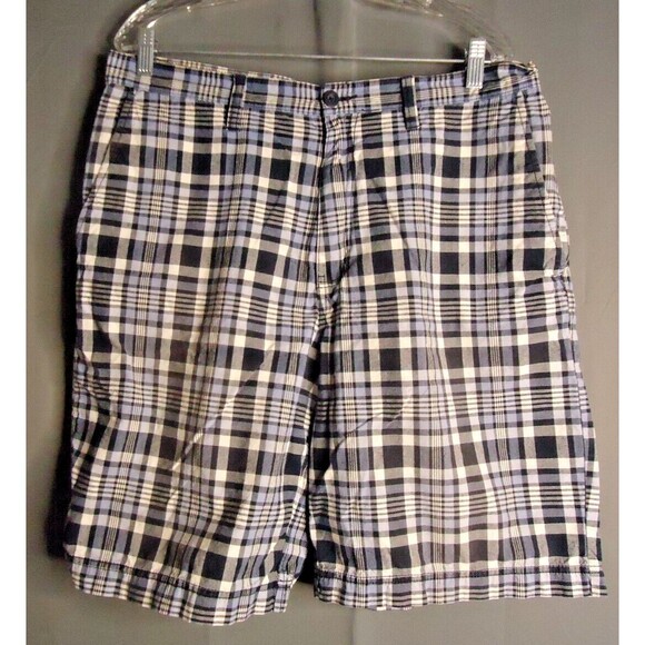Sonoma Multicolored Blue Plaid Chino With Pockets 10” Inseam Shorts Men’s 36 - Picture 2 of 7